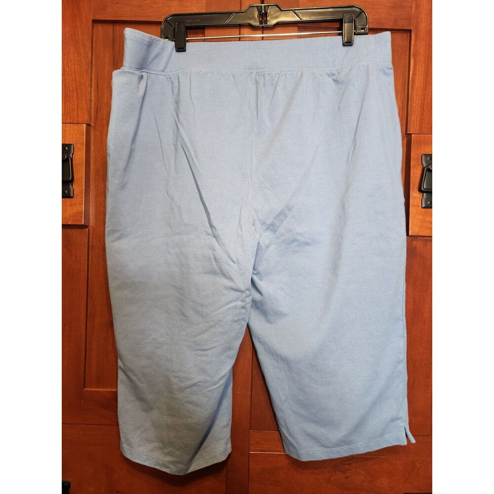 d & co Light Blue Capris Pull On With Pockets Women's Size 1XL